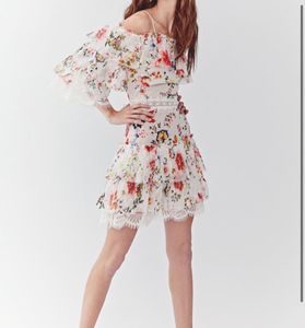 Floral Off-Shoulder Tiered Mini Dress