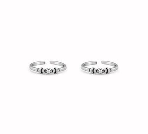 Silver Toe Rings - Adorable Pair