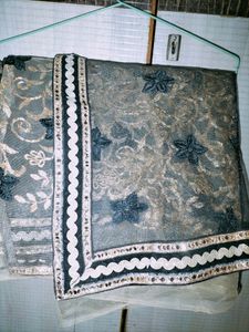 Black And Golden Saree