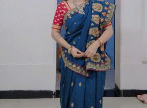 Beautiful Blue Embroidered Saree