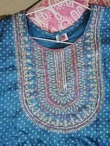 109.Beautiful Teal Nyra cut Kurti