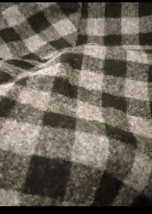 Black Checked Tunics Dress With Size M