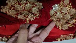 Maroon Red Velvet Blouse