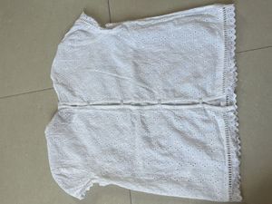 White Basic Button-Up Top