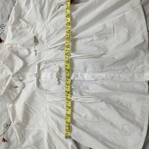 White Mandarin Collar Blouse