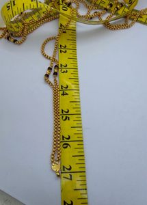 Elegant Gold Chain with Black Beads
