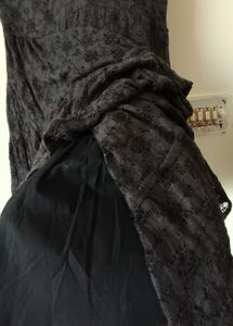 grey Lace Tiered Dress