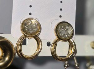 Gold Tone Hoop Earrings