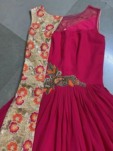 Beautiful Pink Anarkali Gown