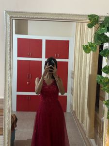 Elegant Red Evening Gown