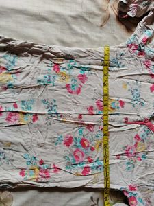 Floral Print Midi Kurta