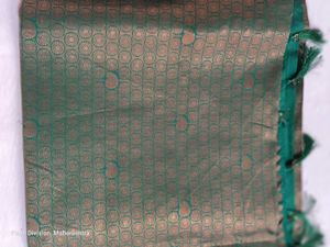 Elegant Teal &amp; Gold Silk Saree