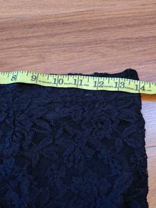 Elegant Black Lace Midi Skirt