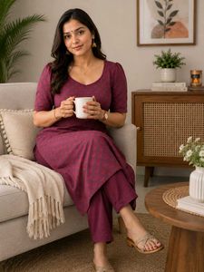 Floral Print Kurti Top and Pants