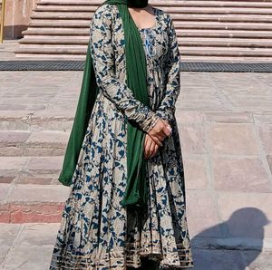 Elegant Printed Kurta Set with Dupatta