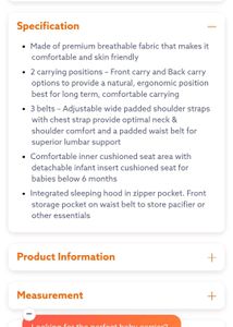LuvLap Adore Baby Carrier