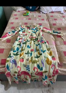 sale price is ₹250Flamingo Print Maxi Dress