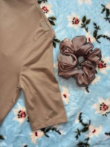 Zudio - New Chic Beige Mock Neck Top