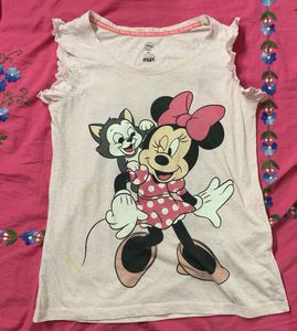 Cute Mickey Mouse Half Sleeve Tshirt