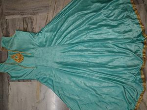 Full umbrella gown with dupatta,sleeve inner, and pant