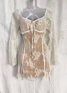 35167. Vintage Lace Mini Dress