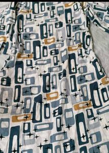 Retro Geometric Print Dress
