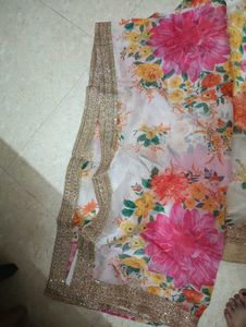 Floral Print Lehenga Choli Set