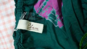 Green and Pink Floral Rayon Sundress