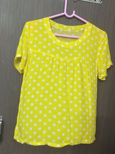 Yellow Polka Dot Top
