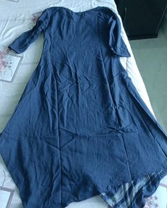 Striped Detail Asymmetrical Hem Dress