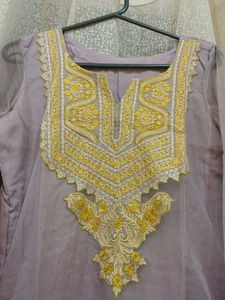 Lavender Kurta Set with Dupatta