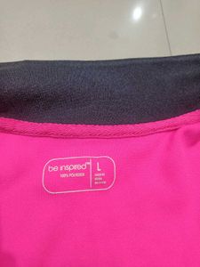 Unisex Pink Track Jacket Size L (Fit XL Too)