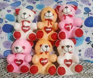 Cute Teddy Bears with "Love" Heart pack of 6