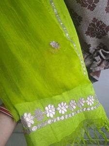 parrot green duppata for navratri