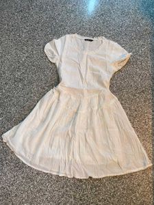 Boho White Cotton Tiered Midi Dress| Fixed price