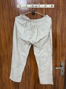 Women's Beige Striped Palazzo Pants