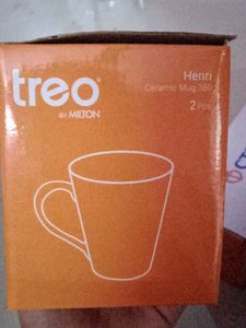 A PAIR OF MUGS WITH MOSAIC COLOUR EFFECT