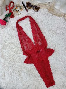 Lace Halter Neck Bodysuit