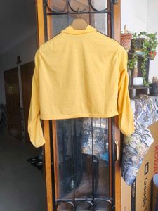 halloween/ cosplay Yellow Graphic Print Top