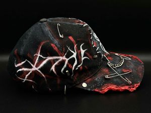 Unique handcrafted Spider Web Eyeball Cap