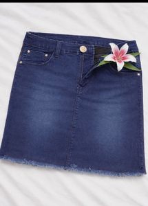 Blue Denim Skirt