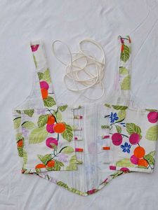 Floral Print Corset Top