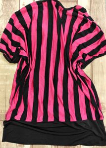Calvin Klein Pink &amp; Black Striped Tunic Top
