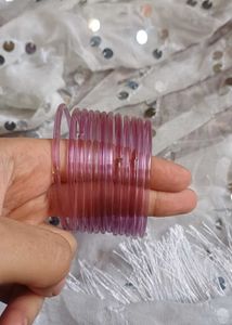 Purple  glass jelly bangles
