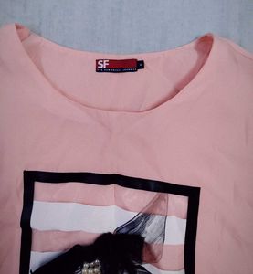 Vintage Style Woman Print Blouse