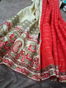 Embroidered Saree good work