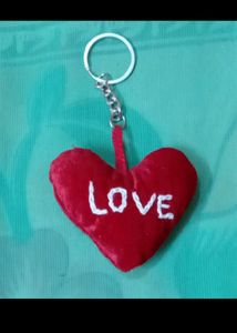 Plush Heart "LOVE" Keychain