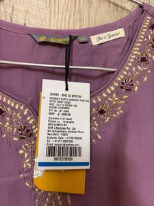 Elegant Purple Kurta with Embellishments