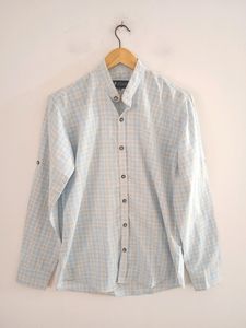 Light Blue Checked Shirt (Men)
