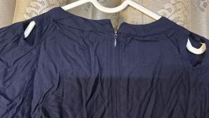 Cotton Navy Blue Top | One time wear